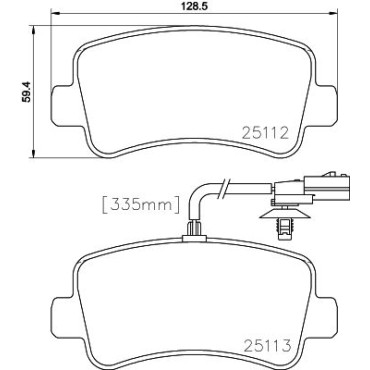 Тормозные колодки задние HELLA PAGID 8db355015301