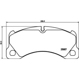 Колодки гальмівні дискові комплект, передні HELLA PAGID 8db355015801