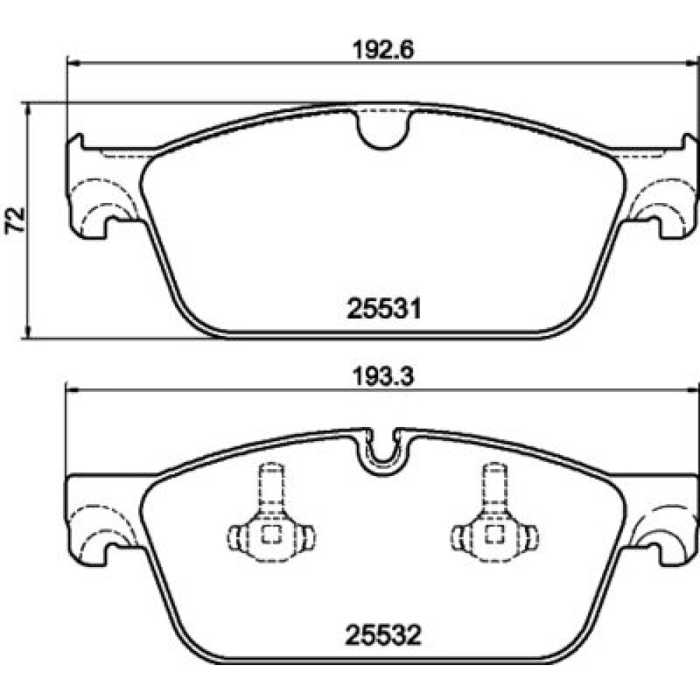 Колодки гальмівні дискові комплект передні HELLA PAGID 8db355020141