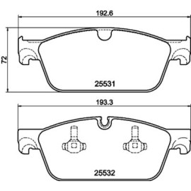 Колодки гальмівні дискові комплект передні HELLA PAGID 8db355020141