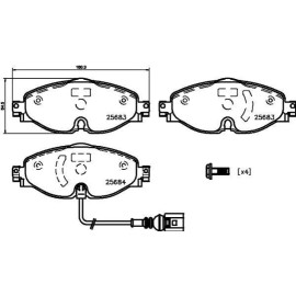Колодки тормозные дисковые HELLA 8db355020191