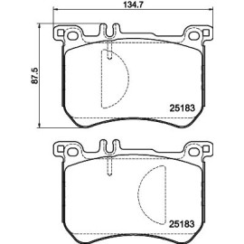 HELLA PAGID 8db355020491 Колодки гальмівні дискові комплект передні HELLA PAGID 8db355020491
