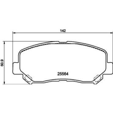 Колодки тормозные дисковые комплект передние HELLA PAGID 8db355020511