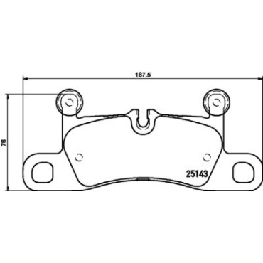 Колодки гальмівні дискові комплект, задній HELLA PAGID 8db355023371