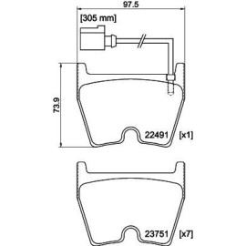 Колодки тормозные, дисковый тормоз HELLA PAGID 8db355025171