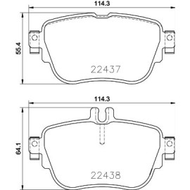 HELLA PAGID 8db355025781 Колодки гальмівні дискові комплект задні HELLA PAGID 8db355025781