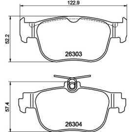 Комплект тормозных накладок дискового тормоза HELLA PAGID 8db355040981