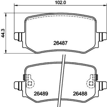 Колодки гальмівні дискові комплект HELLA PAGID 8db355042851