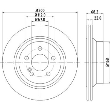 Тормозной диск задний HELLA PAGID 8dd355108861