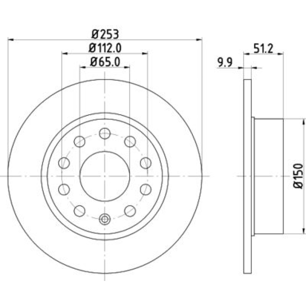 Тормозной диск HELLA PAGID 8dd355109601