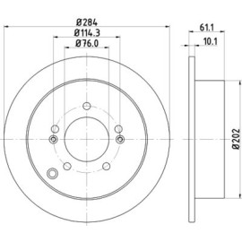 HELLA PAGID 8dd355111421 Тормозной диск задний HELLA PAGID 8dd355111421