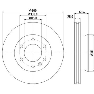 Гальмівний диск передній HELLA PAGID 8dd355117621