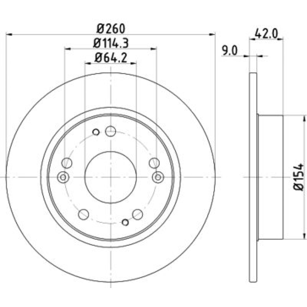 Диск тормозной с покрытием задний HELLA PAGID 8dd355118991