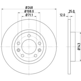 Диск гальмівний з покриттям HELLA PAGID 8dd355120491