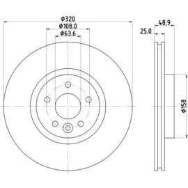 Диск гальмівний з покриттям PRO HELLA PAGID 8dd355125151