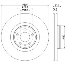 Диск гальмiвний PRO High Carbon HELLA PAGID 8dd355125171