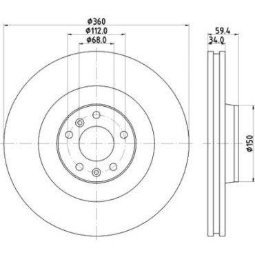 Диск тормозной HELLA PAGID 8dd355128091
