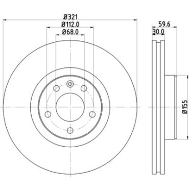 Диск тормозной HELLA PAGID 8dd355128301