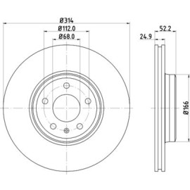 Гальмівний диск передній HELLA PAGID 8dd355128711