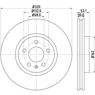 Диск тормозной HELLA PAGID 8dd355129231