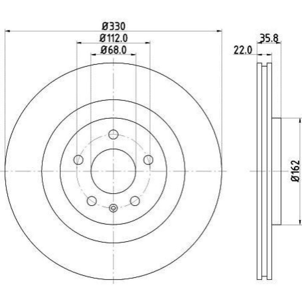 Диск тормозной HELLA 8dd355129381