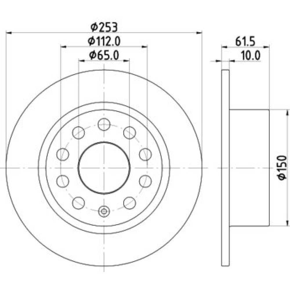 Диск тормозной HELLA PAGID 8dd355132281