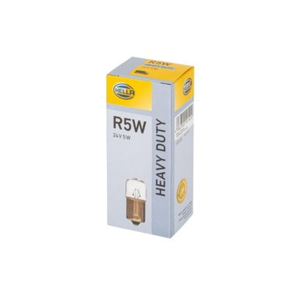 лампа накаливания, R5W 24V 5W BA 15s HELLA 8ga002071241