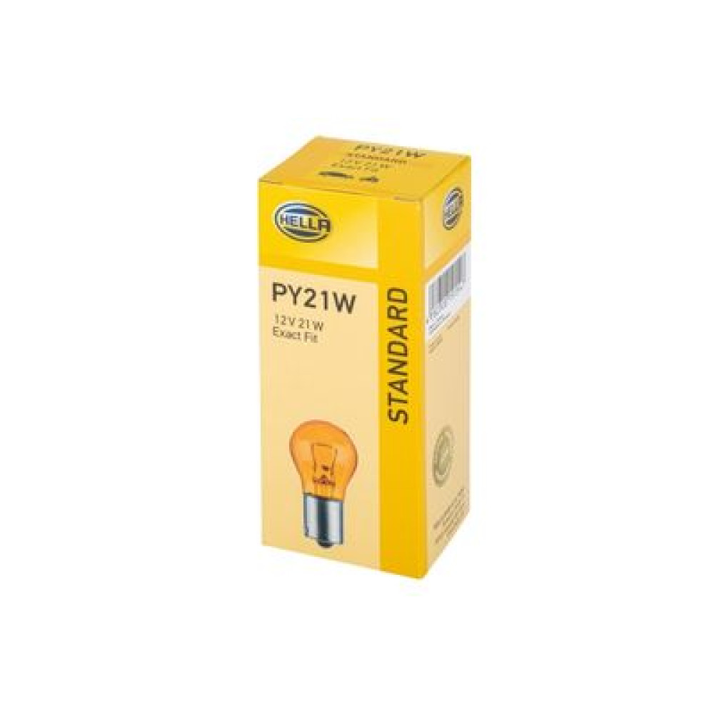 лампа накаливания, PY21W 12V 21W BAU 15s Amber HELLA 8ga006841121