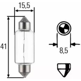 Лампа розжарювання 12V 15W HELLA 8gm002091141