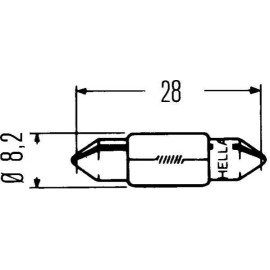 Автолампа SV7-8 12V 12V3W M12VCP10 HELLA 8gm002094121
