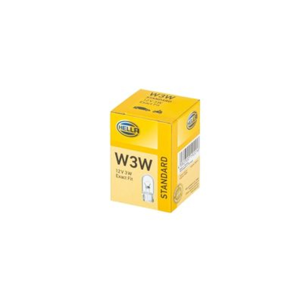 Автолампа T10 12V 3W W3W HELLA 8gp003594141