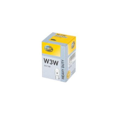 Лампа розжарювання, W3W 24V 3W HELLA 8gp003594241