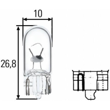Лампа накаливания, W5W 24V 5W HELLA 8gp003594251