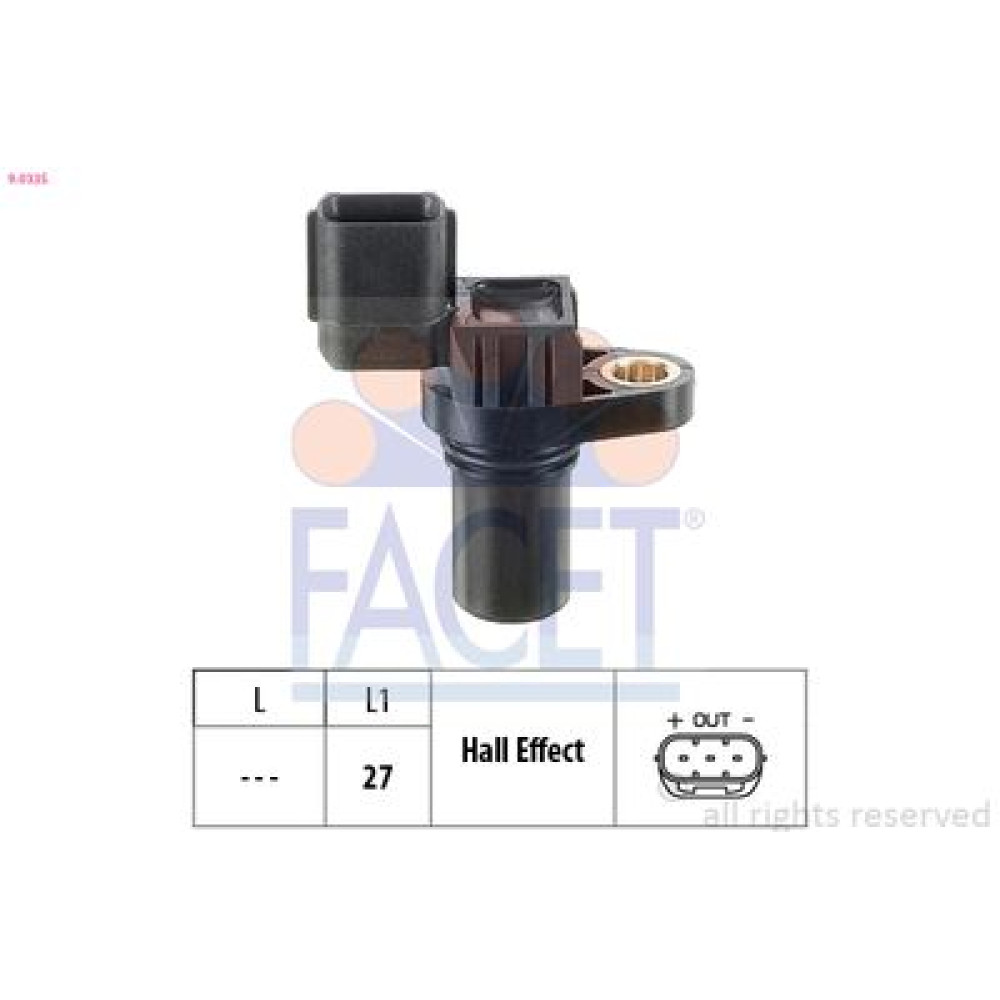 Датчик колінвала Santa FE 01-06/Picanto 04-/Lancer 95-08 FACET 90335