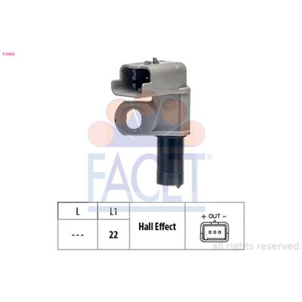 Датчик розподілвалу Berlingo/C4/ 207/ 308/ 407 1.6HDI/2.0HDi 05- FACET 90460