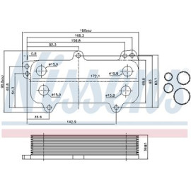 NISSENS 90684 Радіатор масла NISSENS 90684