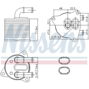 Радіатор оливний NISSENS 91286