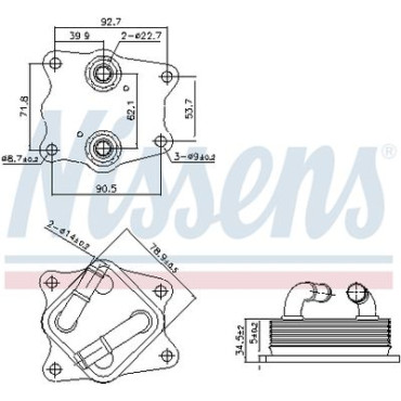 Радіатор оливний NISSENS 91442