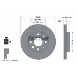 Диск гальмівний Textar 92029603