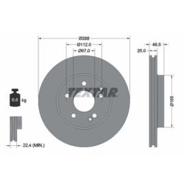 Диск тормозной Textar 92105903