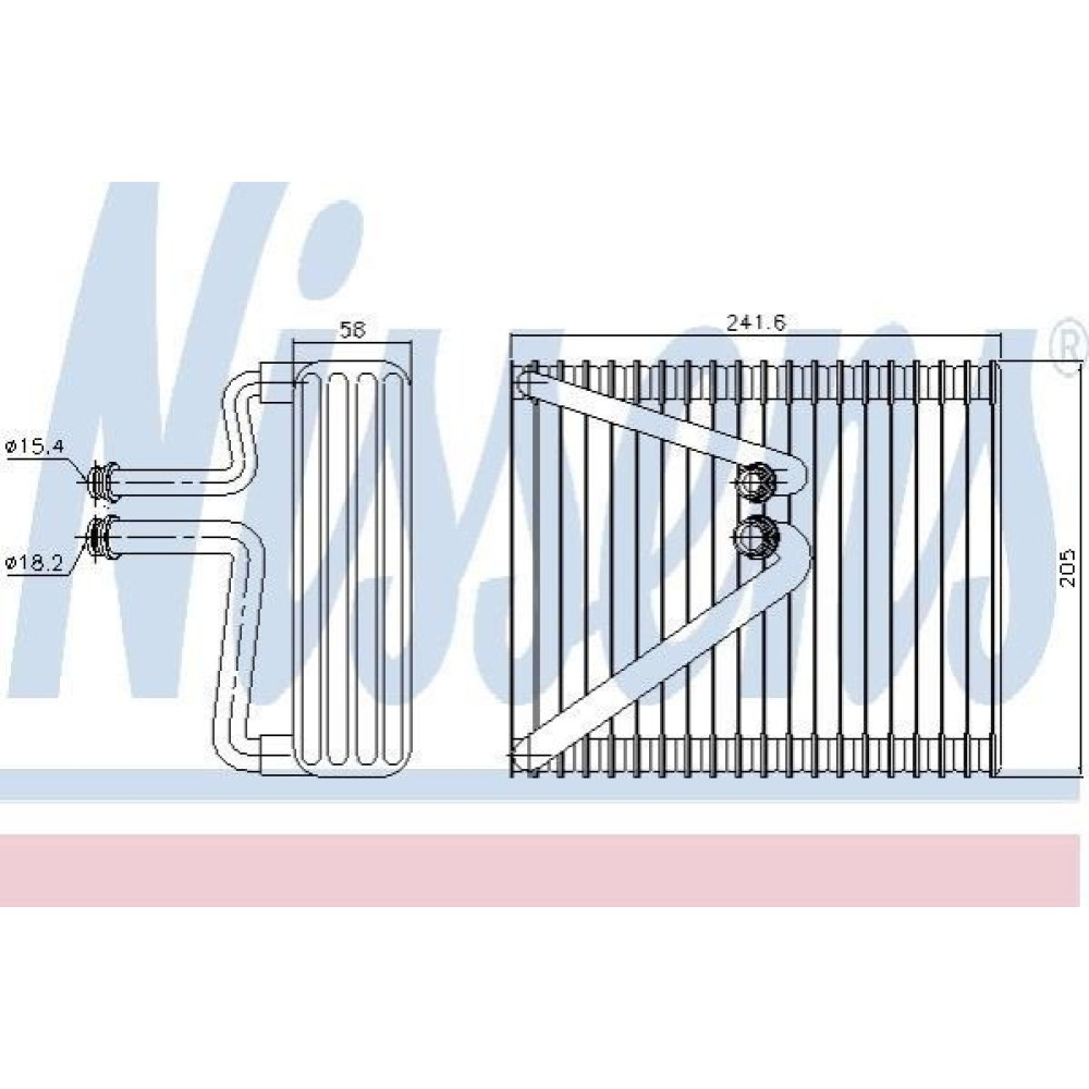 Випарник кондиціонера NISSENS 92206