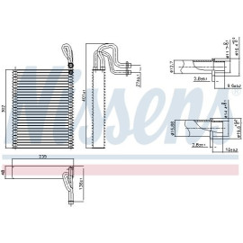 Випаровувач кондиціонера NISSENS 92351
