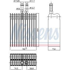 Випарник кондиціонера NISSENS 92378