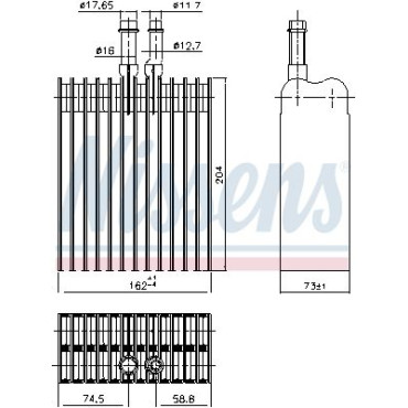 Випарник кондиціонера NISSENS 92378