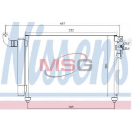 Радіатор кондиціонера NISSENS 940003