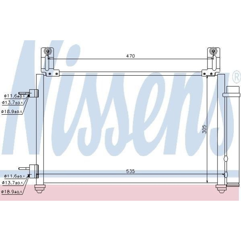 Радіатор кондиціонера NISSENS 940009
