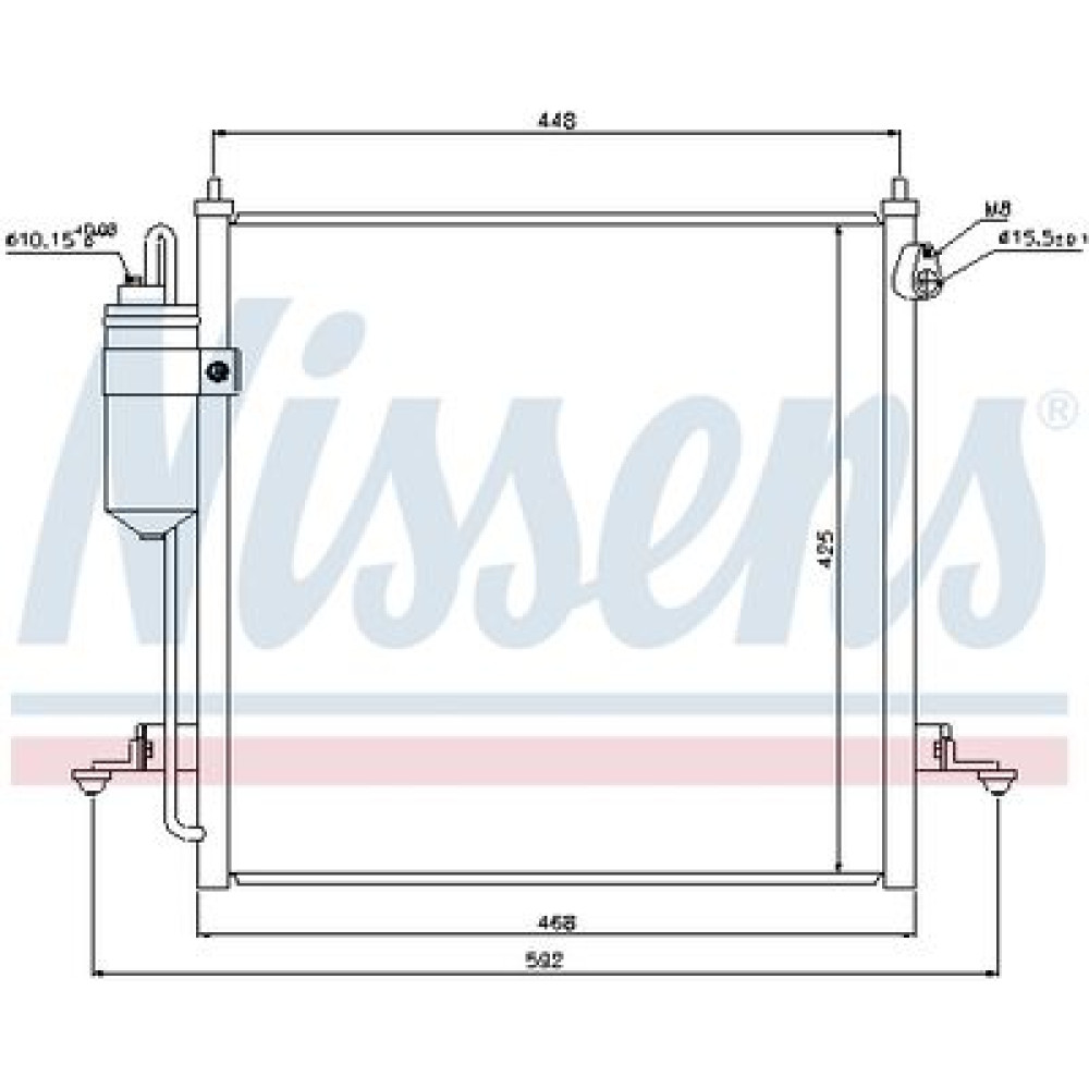 Радіатор кондиціонера NISSENS 940068