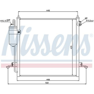 Радіатор кондиціонера NISSENS 940068