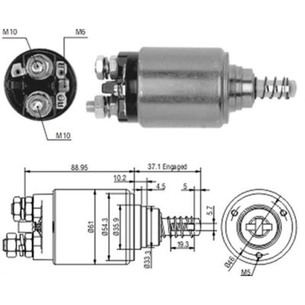 Реле стартера втягуююче MAGNETI MARELLI 940113050186