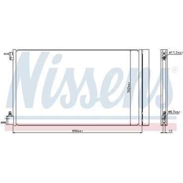 Радіатор кондиціонера NISSENS 940124